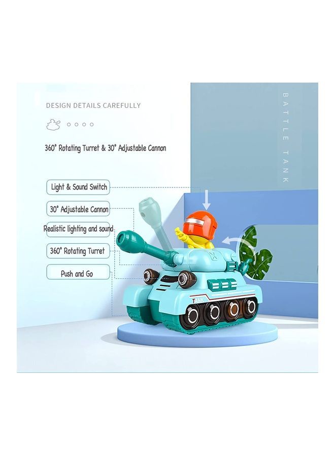 NIBEMINENT Tank Toy With Light & Sound Red 14x10cm - Image 4