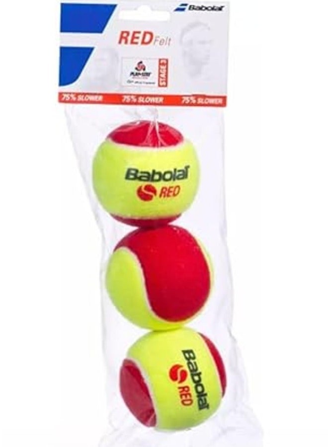 Babolat BABOLAT TENNIS BALLS RED FELT X3 501108 