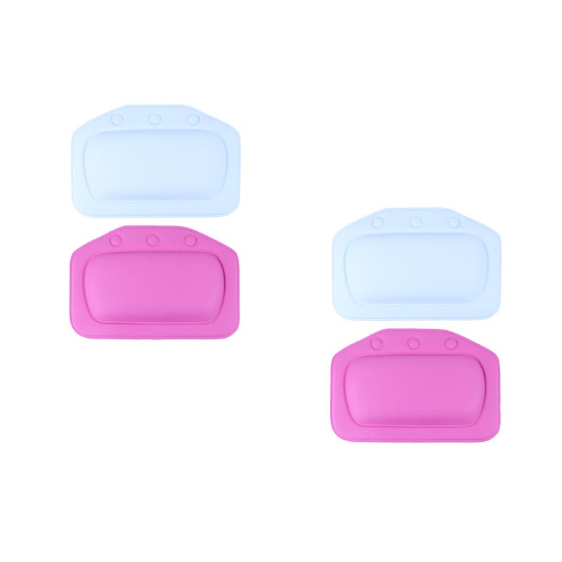 4 pcs Bathtub Pillow Cup Shower Pillow Neck Support Bathroom Supply - Image 1