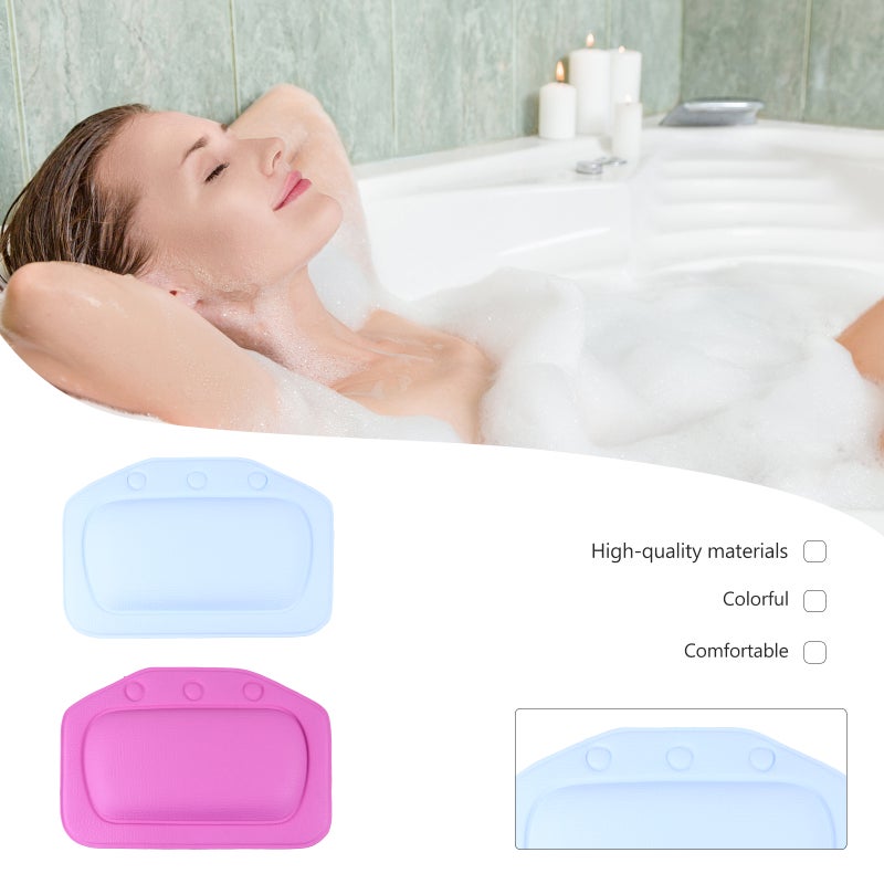 4 pcs Bathtub Pillow Cup Shower Pillow Neck Support Bathroom Supply - Image 3