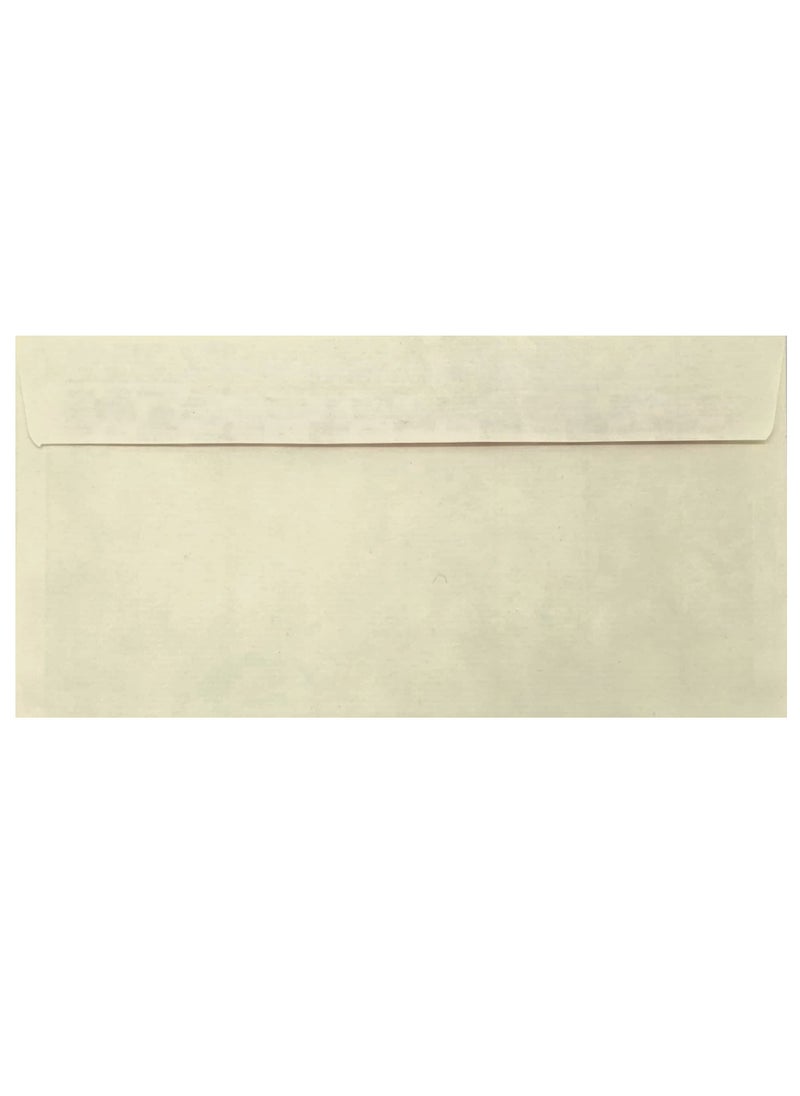 SKYLINE Skyline 9" x 4" Cream Laid Finish Envelopes (100 Gsm) Size 11.5cm x 22.5 cm  - Image 2