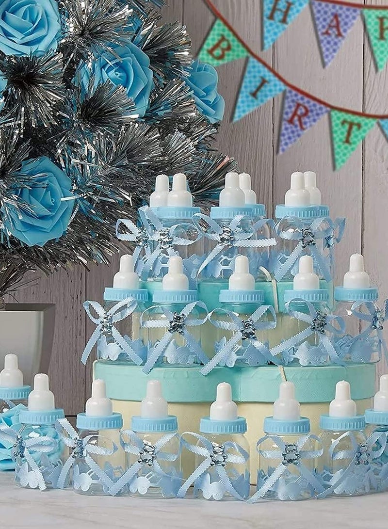 SOLARAE Baby Shower Boy, Candy Bottle Baby Shower,24 PCS Sweets Fillable Candy Bottles Baby Shower Decorations Feeding Bottle for Boys Girls Party Supplies Birthday Decoration - Image 2