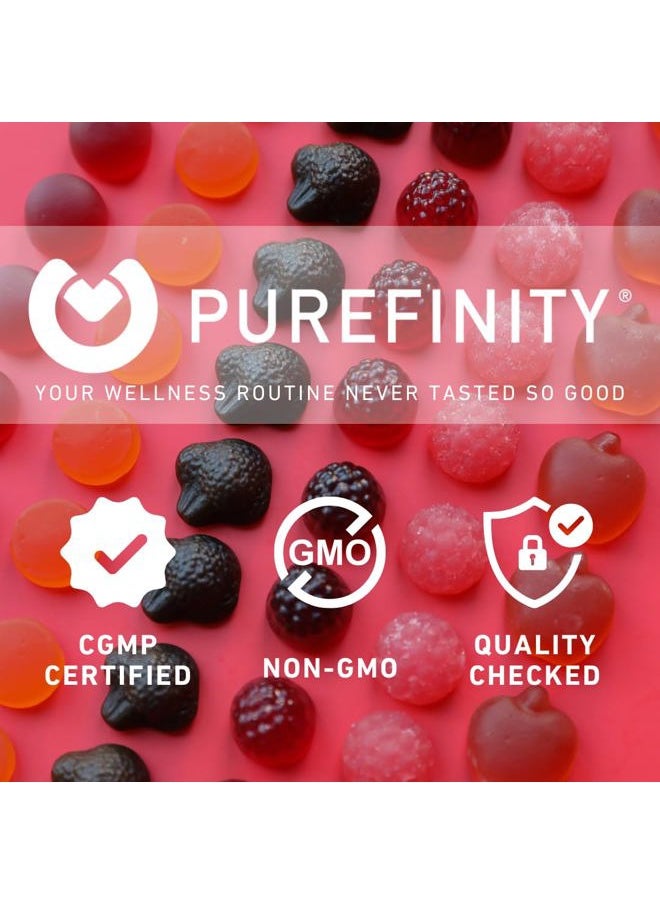 PUREFINITY - Magnesium Citrate Gummies 600 mg for Adults – High Absorption Supplement for Cramps, Muscle Recovery, Sleep, Bone, and Energy Support – Non-GMO, Allergen Free – 60 Vegan Gummies - Image 1