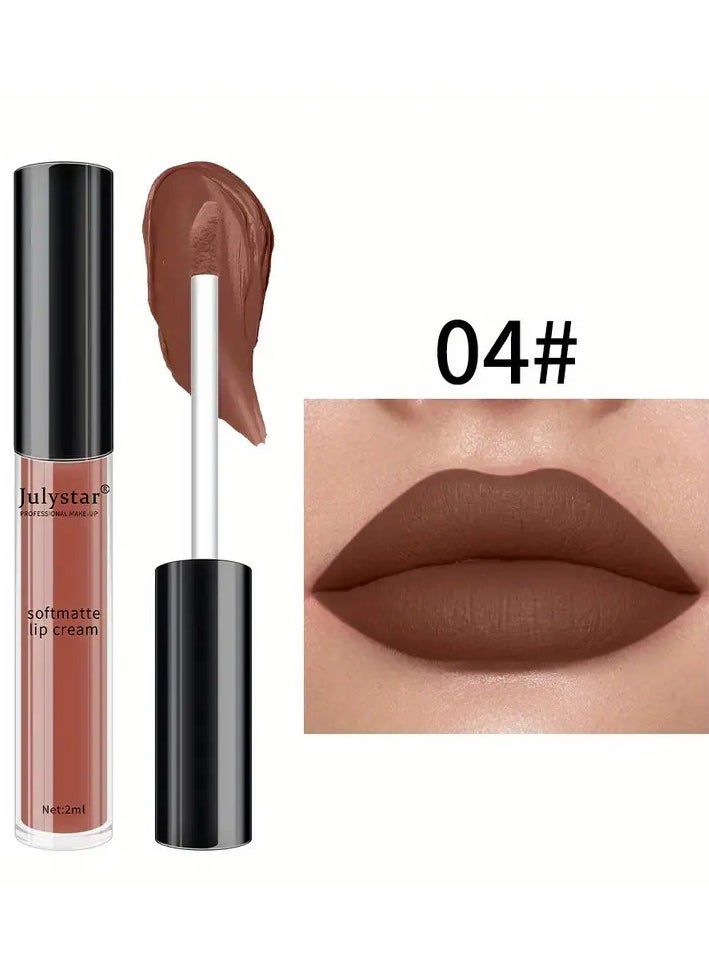 Julystar Liquid Lipsticks, Dual Use For Lip And Cheek, Smooth High Pigmented Semi- Matte Finish, Hydrating Lip Gloss Valentine's Day Gifts  - Image 1
