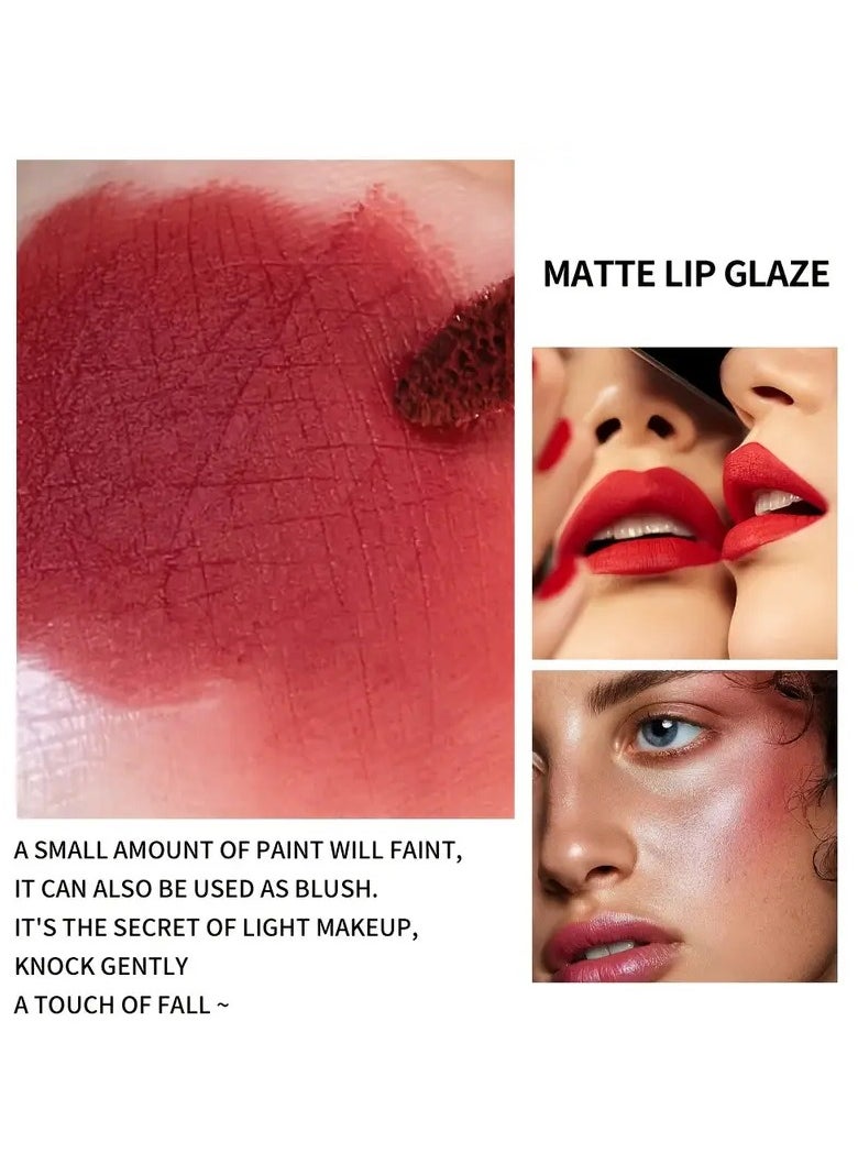 Julystar Liquid Lipsticks, Dual Use For Lip And Cheek, Smooth High Pigmented Semi- Matte Finish, Hydrating Lip Gloss Valentine's Day Gifts  - Image 4