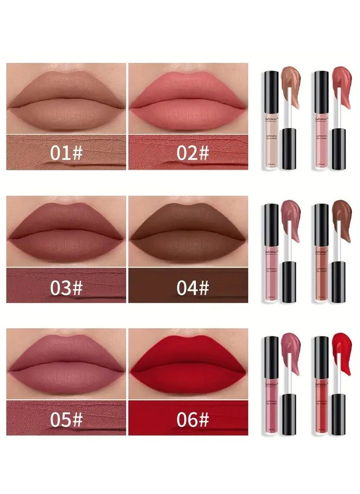 Julystar Liquid Lipsticks, Dual Use For Lip And Cheek, Smooth High Pigmented Semi- Matte Finish, Hydrating Lip Gloss Valentine's Day Gifts  - Image 5