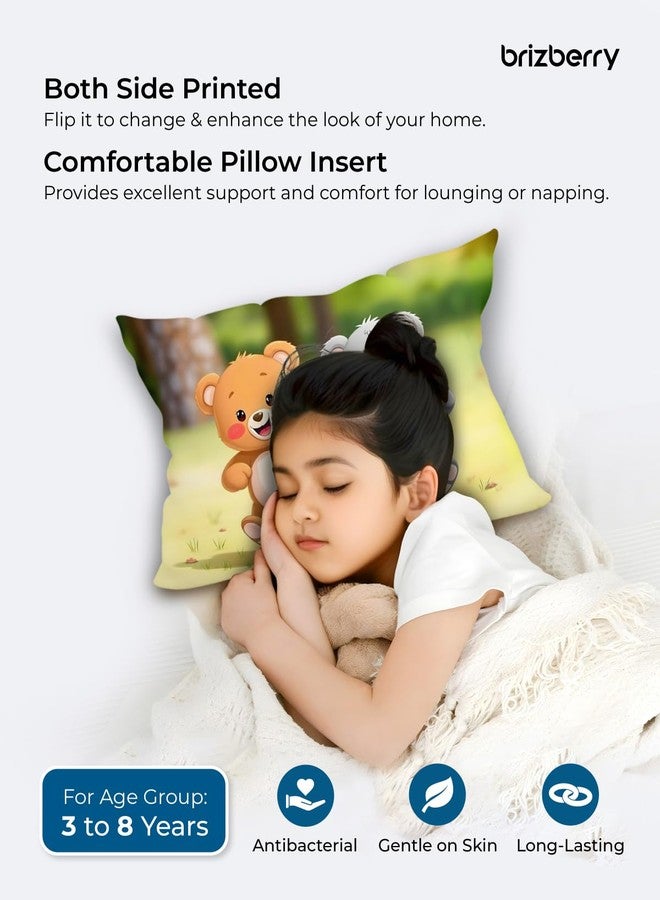 Brizberry® Kids Pillow Cushion with Super Soft Fabric | Animal & Cartoon Prints | 12x18 inches (Design 24) - Image 4