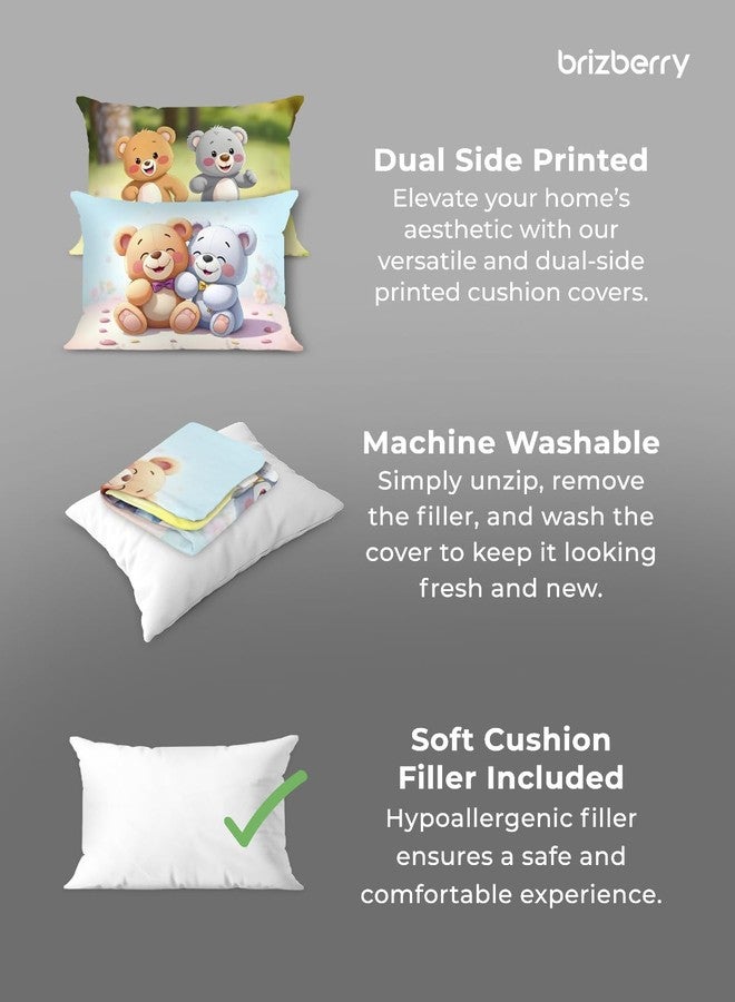 Brizberry® Kids Pillow Cushion with Super Soft Fabric | Animal & Cartoon Prints | 12x18 inches (Design 24) - Image 3