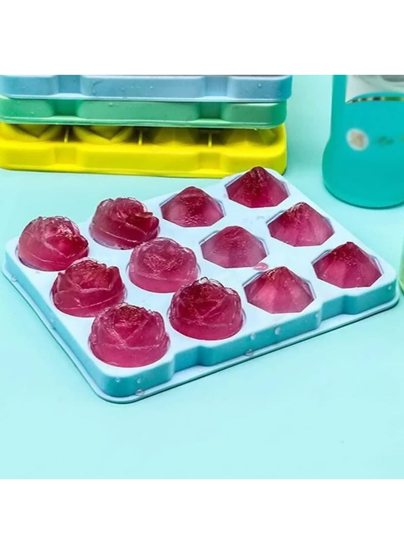 Confidence - Confidence Reusable Flower and Diamond Shape Ice Cube Tray - Image 1