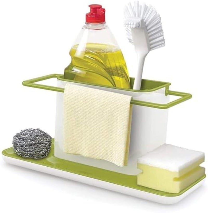 Krevia Kitchen Sponge Holder with Base Stand | Creative Plastic Kitchen Sink Shelf Cleaning Stand Organizer | Drainer Rack Bathroom Storage for Liquid Soap Brush Towel (Multicolor) - Image 4