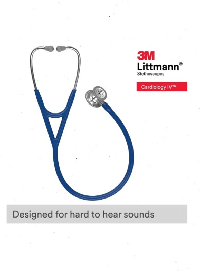 ثري أم ليتمان سماعة تشخيصية 3M™ Littmann® Cardiology IV™، 69 سم، (أزرق داكن 6154) - Image 2