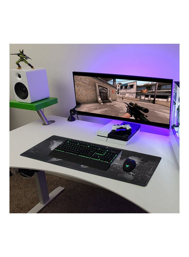 NIBEMINENT World Map Printed Mousepad 80x0.2x30cm Black  - Image 3