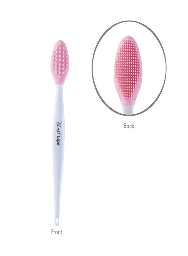 BlushLips A Double-Sided Silicone Exfoliating Soft Lip Brush Applicator Wand Tool For Plump Smoother Fuller Lip Appearance (Pink) - Image 2