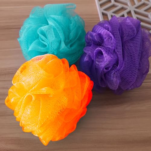 GUBB Exfoliating Loofah for Bathing | Bath Shower Loofah Sponge Scrubber | Perfect Loofah for Women and Men | Skin-friendly Gentle Exfoliator | Loufa/Luffa/Poof/Pouf | Pack of 3 (Multiple Colours) - Image 5