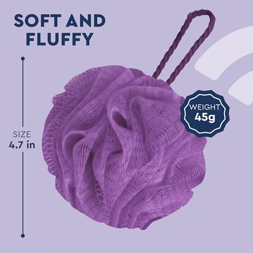 GUBB Exfoliating Loofah for Bathing | Bath Shower Loofah Sponge Scrubber | Perfect Loofah for Women and Men | Skin-friendly Gentle Exfoliator | Loufa/Luffa/Poof/Pouf | Pack of 3 (Multiple Colours) - Image 4