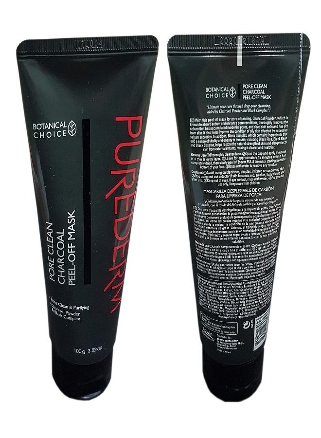 Purederm Pore Clean Charcoal Peel Off Mask 100gm - Image 1