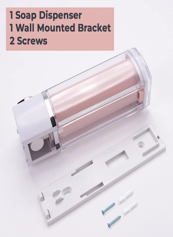 Kuber Industries Manual Shampoo & Soap Dispenser | Wall Mounted | Soap Dispenser for Kitchen & Bathroom | Refillable, Lightweight & Durable | Easy to Clean |Pink- 250 ml (Pack of 1) - Image 3