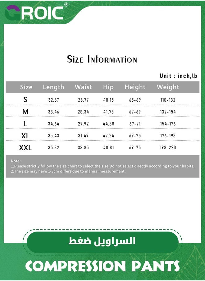 GROIC - Men's 2 in 1 Running Tights Gym Pants Compression Athletic Pants Workout Legging Sweatpants with Pocket Towel Loop, 2 in 1 Running Tights Workout Legging Sweatpants - Image 1