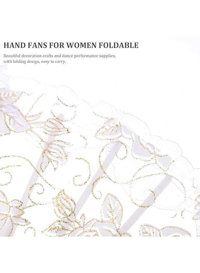 ليمون مروحة يدوية قابلة للطي، مروحة يدوية عتيقة من الدانتيل، قابلة للطي، مزينة بشرابة أنيقة، مثالية لحفلات الزفاف وعروض الرقص - Image 4