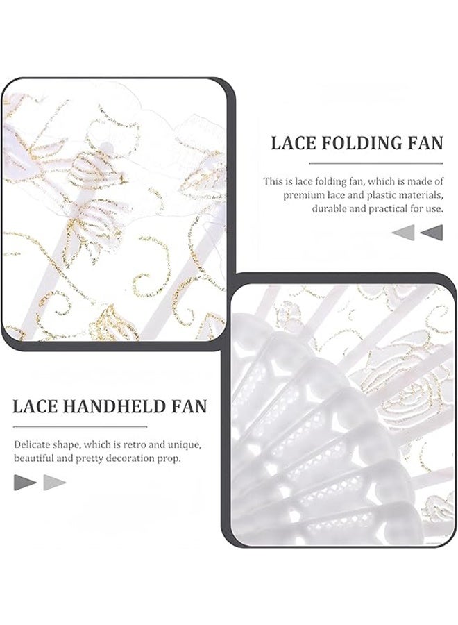 ليمون مروحة يدوية قابلة للطي، مروحة يدوية عتيقة من الدانتيل، قابلة للطي، مزينة بشرابة أنيقة، مثالية لحفلات الزفاف وعروض الرقص - Image 3