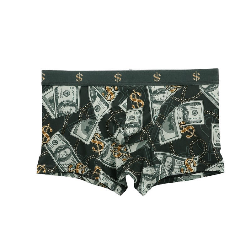 new underwear men''s printed personalized fashion modal breathable crotch youth elastic men''s underwear wholesale - Image 1