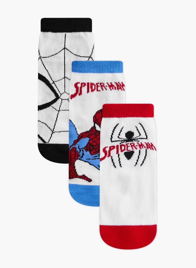 مارفل Spider-Man Print Ankle Length Socks - Set of 3