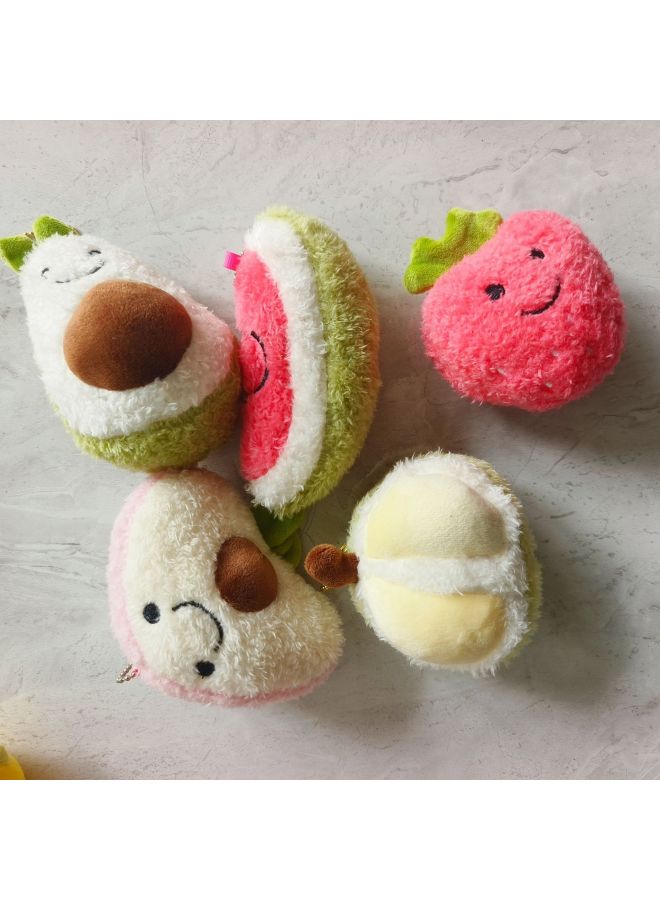 Fun Fruit Key Chain Cute Girl Bag Pendant Vegetable Plush Toy Doll Wedding Throw Doll-Specifications:Coriander - Image 4