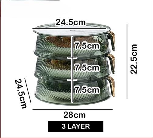Calyrex Calyrex 3pcs Multi-layer Vegetable Cover Cake Stand Dome Outdoor Food Tent Cake Stand Cover Food Dome Glass Food Cover Dessert Display Dome Cake Dome Cover Protection Platter  - Image 5