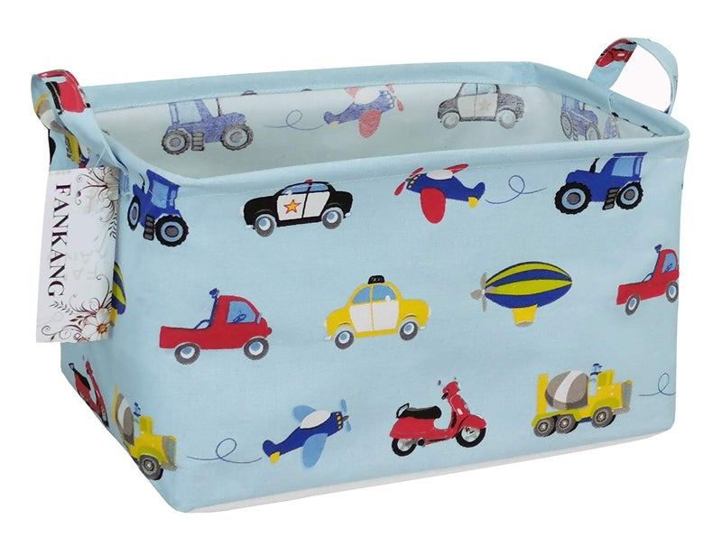 FANKANG FANKANG Storage BasketNursery Hamper Canvas Laundry Basket Foldable with Waterproof PE Coating Storage Office Bedroom ClothesToys RecCar
