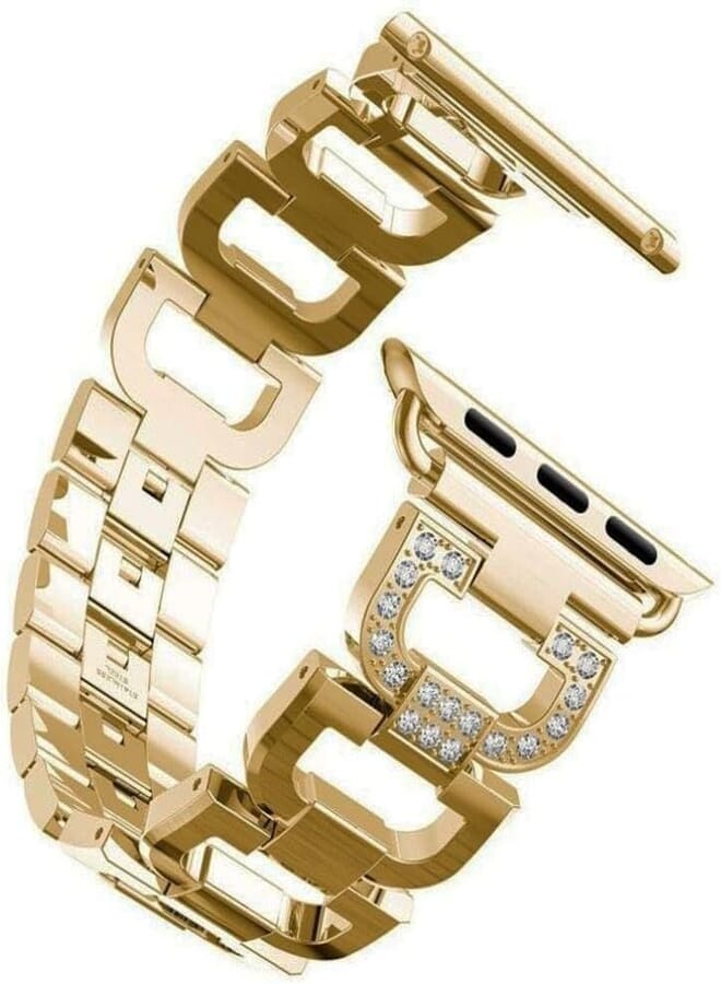 Next Store Sparkling Diamond Watch Band Compatible with iWatch Series 1/2/3/4/5/6/7/8/9 38/40/41, Bling Bling Stainless Steel Bracelet for Women Girls.