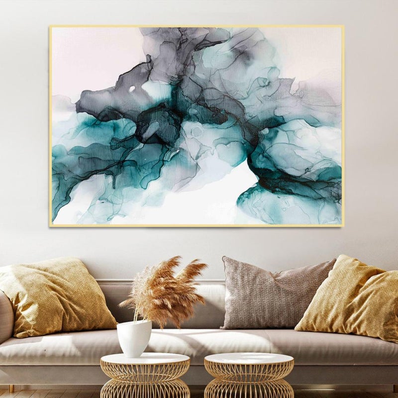 Marktna One abstract art canvas print with a hollow frame, measuring (70×50) - Image 3