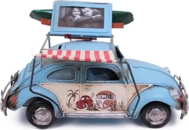 Ttt Handmade Awning Framed Piggy Bank Car
