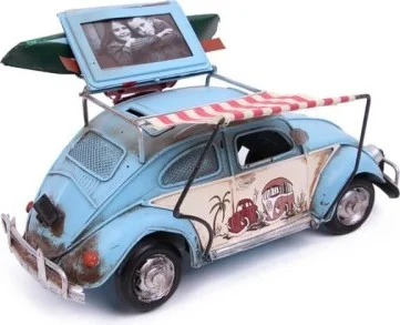 Ttt Handmade Awning Framed Piggy Bank Car