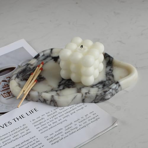 Nawgnail Calacatta Viola Marble Cloud Shape Tray, Trinket Dish, Ring Dish Key Tray Asethetic Home Décor, Gift for Women - Image 3