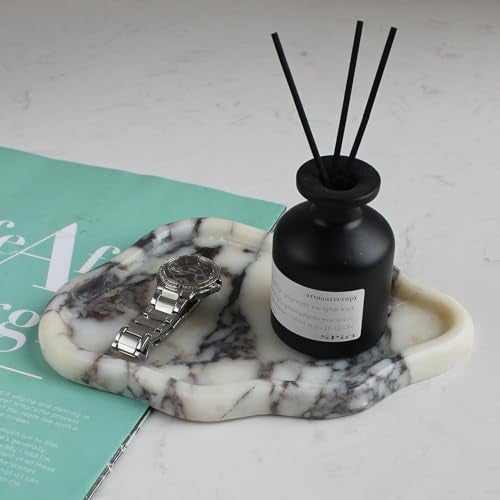 Nawgnail Calacatta Viola Marble Cloud Shape Tray, Trinket Dish, Ring Dish Key Tray Asethetic Home Décor, Gift for Women - Image 2