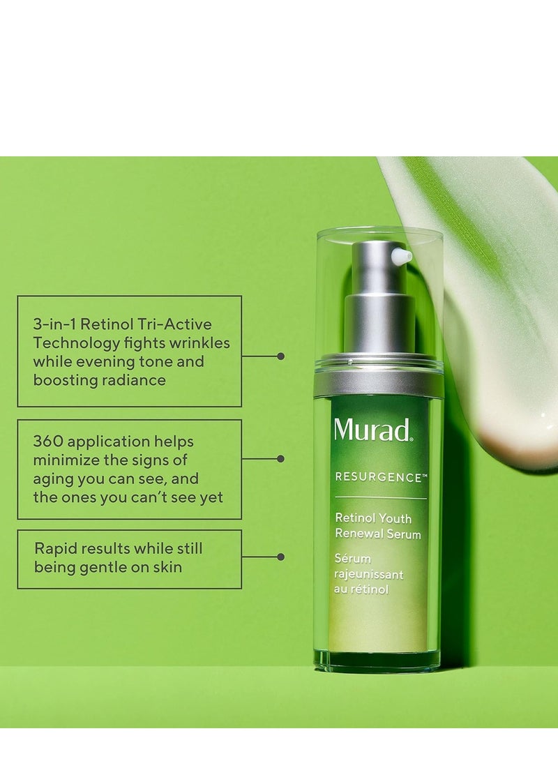 مراد ريتينول تجديد سيروم للشباب - سيروم ريتينول سريع المفعول للوجه والرقبة - يحسن الخطوط والتجاعيد بشكل واضح ، وتبدو البشرة أكثر تماسكا وأكثر نعومة ولطيفة بما يكفي للاستخدام الليلي - 30 مل - Image 2