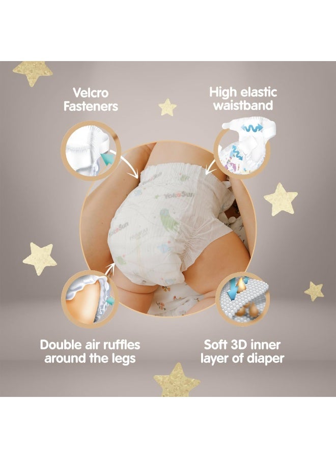 YokoSun Baby Diapers, Size 4 / L (9-13 kg), 54 pcs â€“ Ultra-Soft, Hypoallergenic Nappies, Japanese Technology for Baby Skin Care, Leakproof with 12-Hour Dryness Protection - Image 5