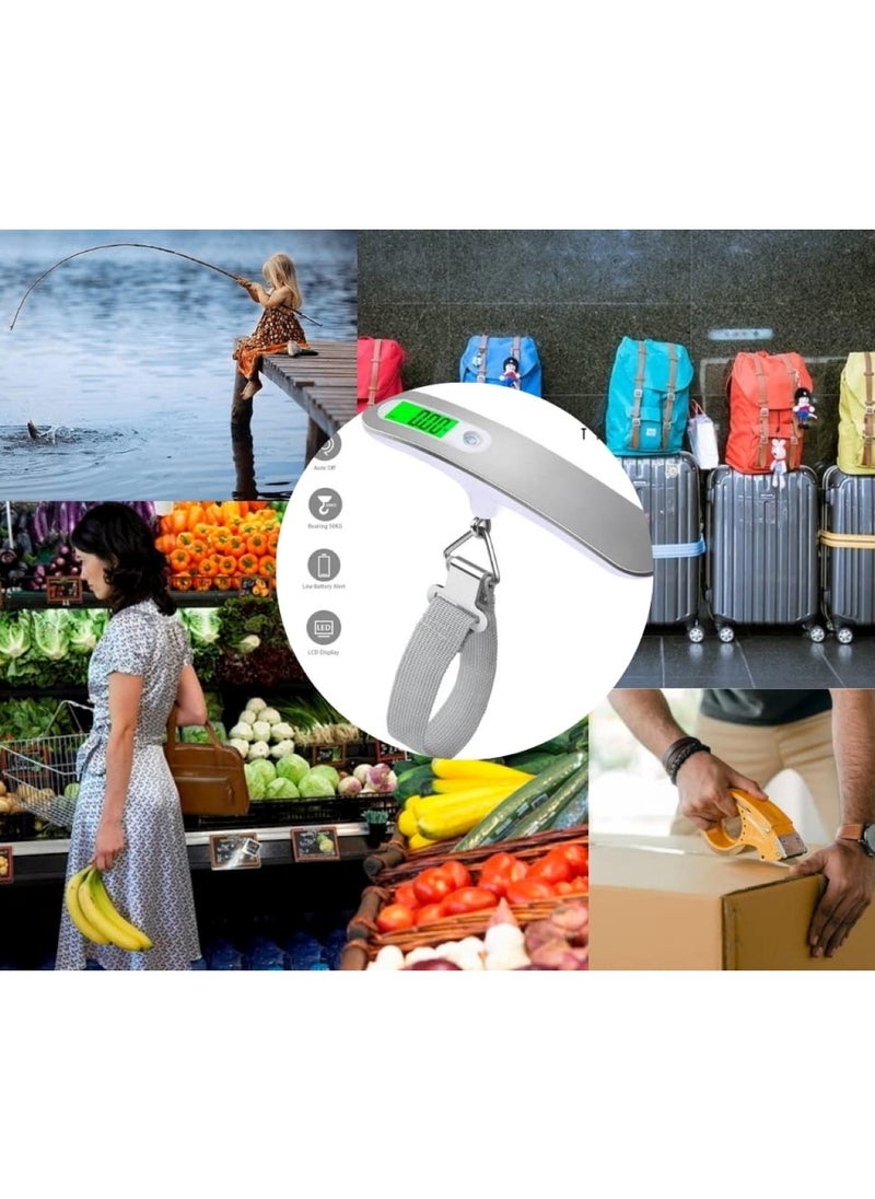 Digital Luggage Scale with LCD Display Silver