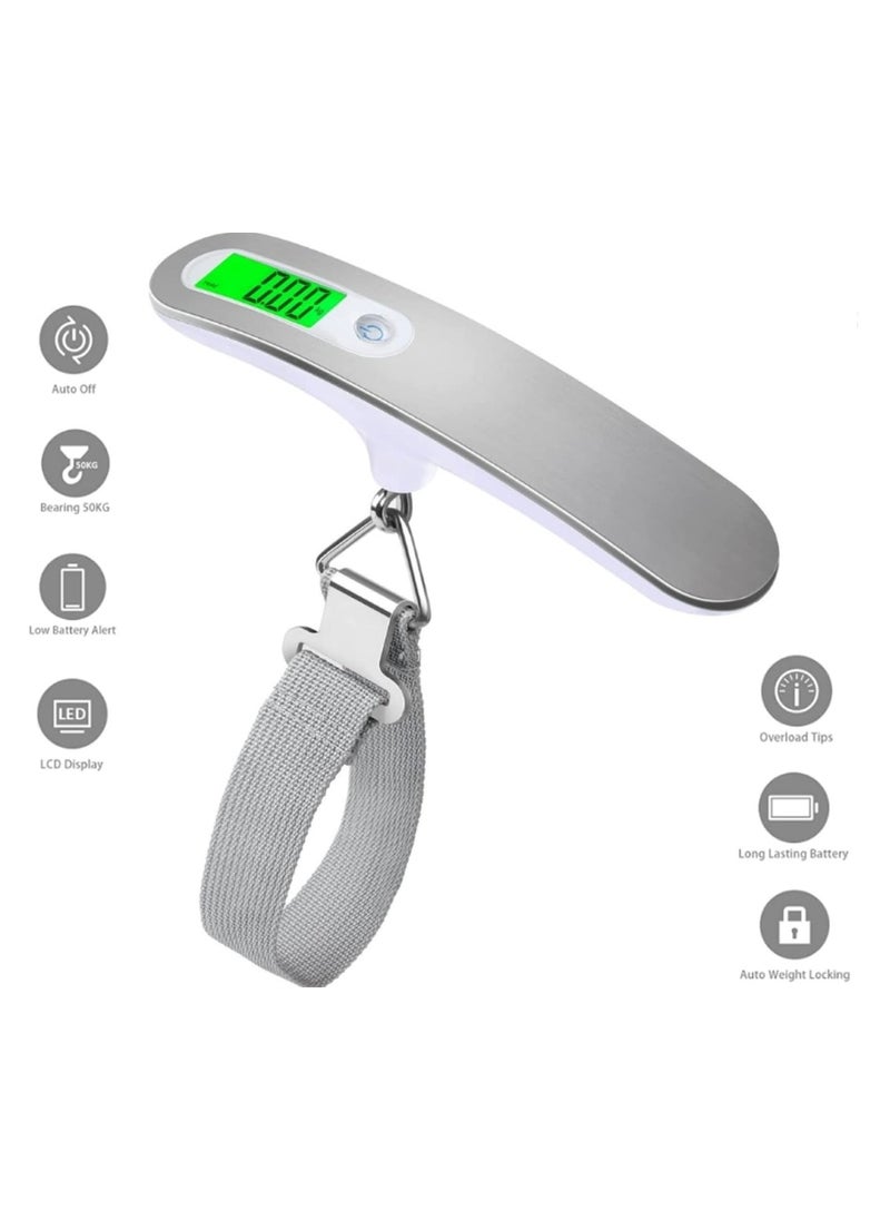 Digital Luggage Scale with LCD Display Silver