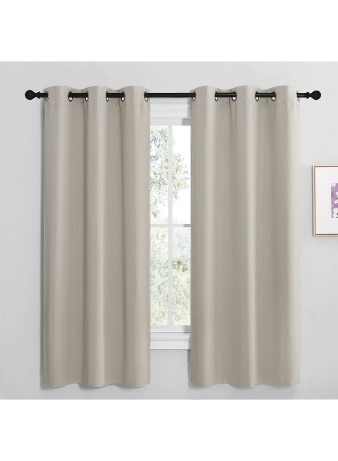 نايس تاون ستائر مطبخ NICETOWN للديكور، ستائر/ألواح معزولة حرارياً لتعتيم الغرفة للغسيل (طبيعية، لوحتان، عرض 42 × طول 68 بوصة) - Image 1