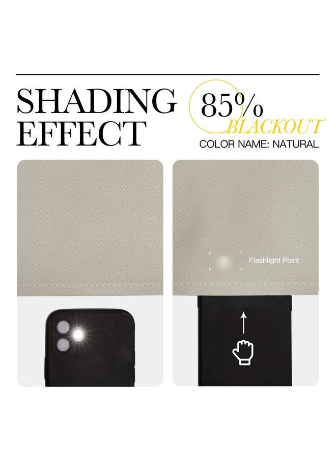 نايس تاون ستائر مطبخ NICETOWN للديكور، ستائر/ألواح معزولة حرارياً لتعتيم الغرفة للغسيل (طبيعية، لوحتان، عرض 42 × طول 68 بوصة) - Image 5