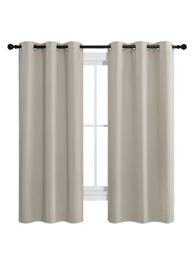 نايس تاون ستائر مطبخ NICETOWN للديكور، ستائر/ألواح معزولة حرارياً لتعتيم الغرفة للغسيل (طبيعية، لوحتان، عرض 42 × طول 68 بوصة) - Image 2