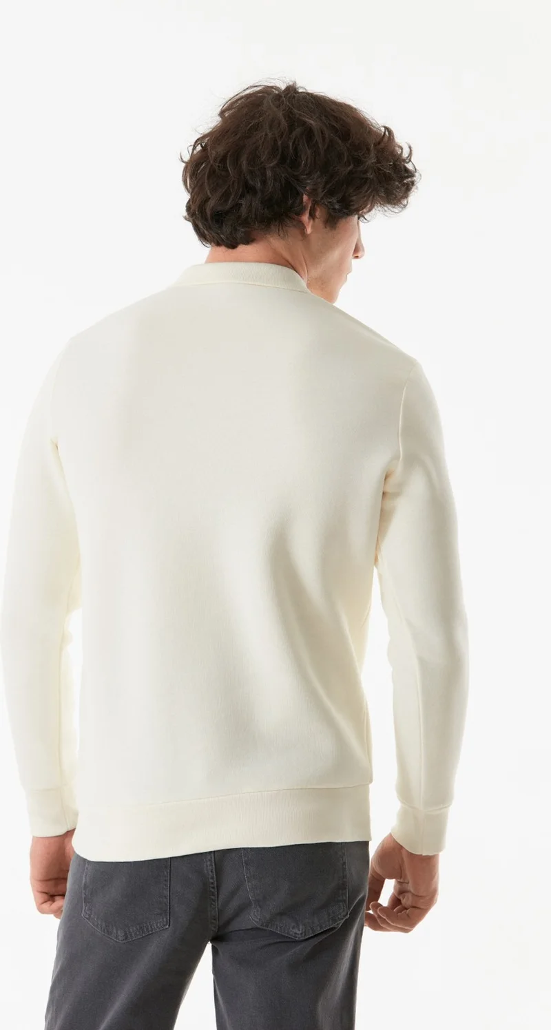 فولامودا Basic Polo Collar Buttoned Sweatshirt