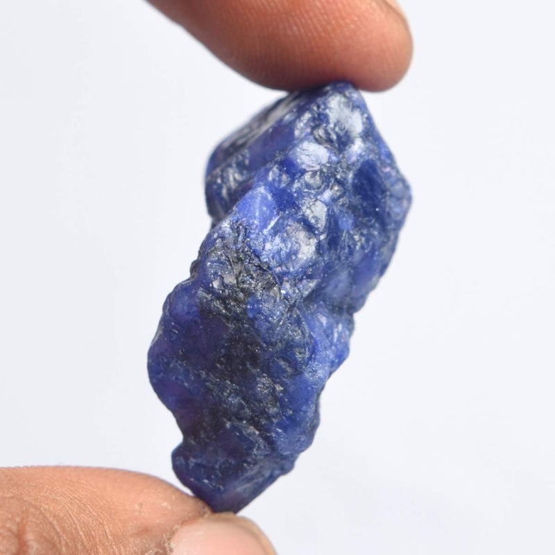 GEMHUB Natural Blue Sapphire Rough Gemstones 8-200 Carats Raw Crystals and Healing Stones Loose Gemstone Necklace For Women And Men - Image 3