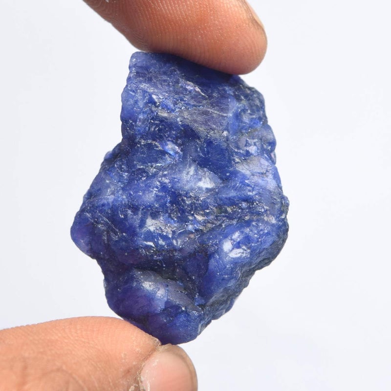 GEMHUB Natural Blue Sapphire Rough Gemstones 8-200 Carats Raw Crystals and Healing Stones Loose Gemstone Necklace For Women And Men - Image 4