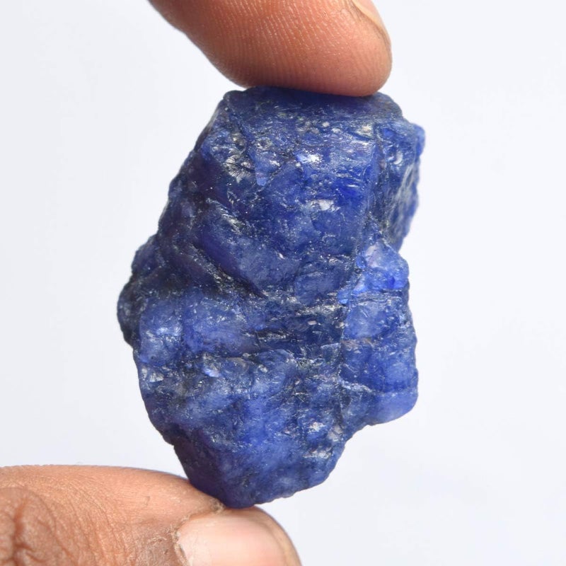 GEMHUB Natural Blue Sapphire Rough Gemstones 8-200 Carats Raw Crystals and Healing Stones Loose Gemstone Necklace For Women And Men - Image 2