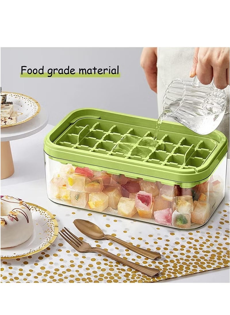 قوالب كرات الثلج، صانعة الثلج، عبوة من قطعتين، مناسبة للاستخدام في الفريزر، اصنع مكعبات الثلج بلمسة زر، 64 قالب مكعبات ثلج - Image 4