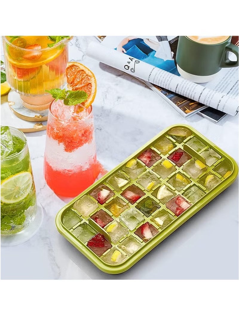 قوالب كرات الثلج، صانعة الثلج، عبوة من قطعتين، مناسبة للاستخدام في الفريزر، اصنع مكعبات الثلج بلمسة زر، 64 قالب مكعبات ثلج - Image 5