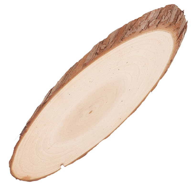 Country Plate Unfinished Natural Wood Slice For Crafts Blank Ornament Plate Ornament For Crafts - Image 1