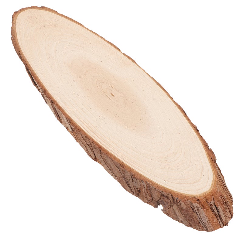Country Plate Unfinished Natural Wood Slice For Crafts Blank Ornament Plate Ornament For Crafts - Image 5